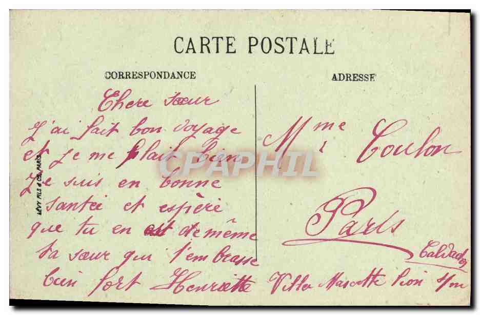 CPA Lion Sur Mer Le Sechage des Filets — Rückseite