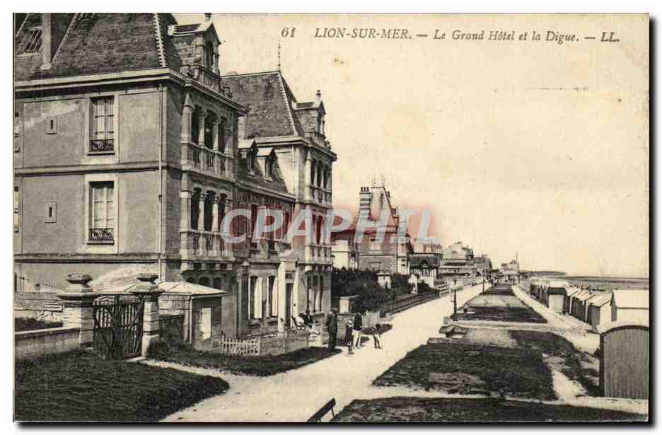 Lion-sur-Mer — Le Grand Hôtel et la Digue — LL. — n°61
