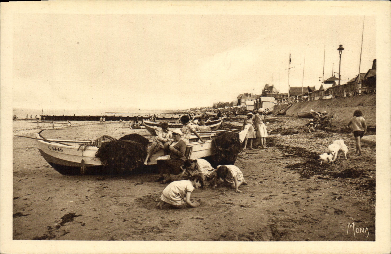 Lion-sur-Mer — Ansicht der Strandpromenade — Impressions d'Art MONA