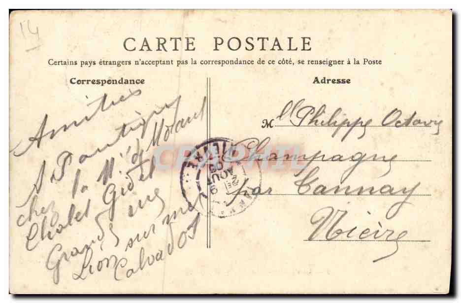 CPA Lion Sur Mer Digue Promenade — Rückseite