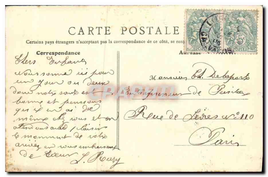 Lion-sur-Mer (Calvados) - Plage, côté est — B.F., Paris, n°8 — Verso