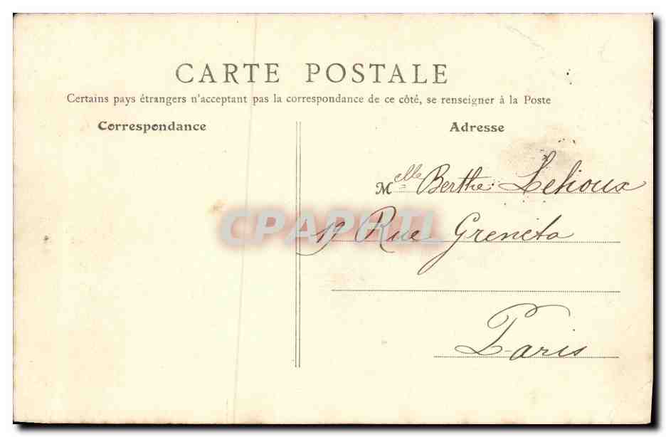 CPA Lion Sur Mer La Pierre a Poisson — Rückseite