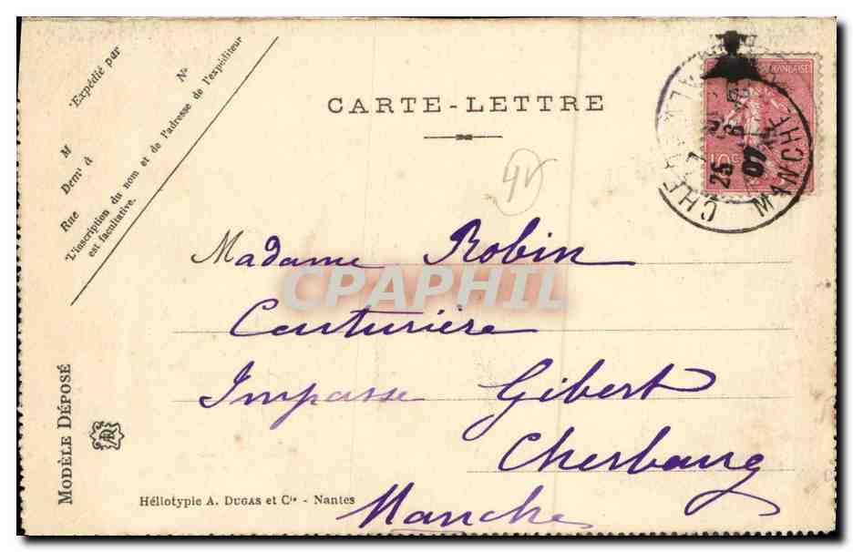 CPA Lion Hermanville La Breche — Verso