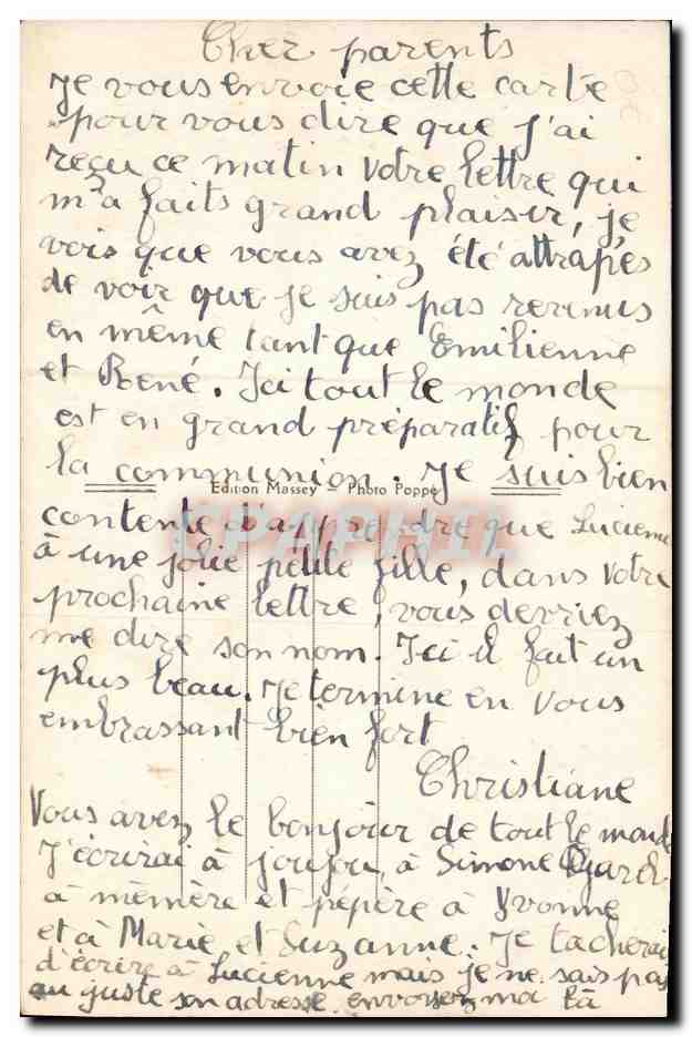 CPA Littry les Mines Rue de Balleroy — Verso