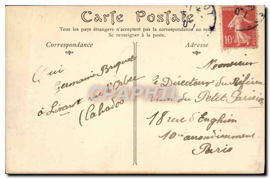 CPA Livarot vue generale prise de Livet — Rückseite