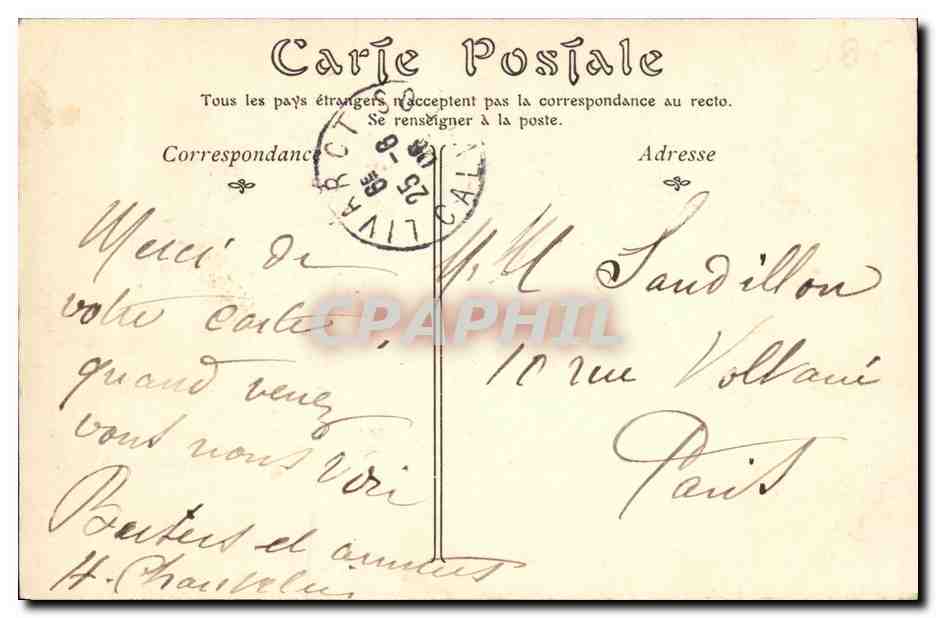 CPA Livarot La Place Pasteur Marche aux fromages TOP — Rückseite