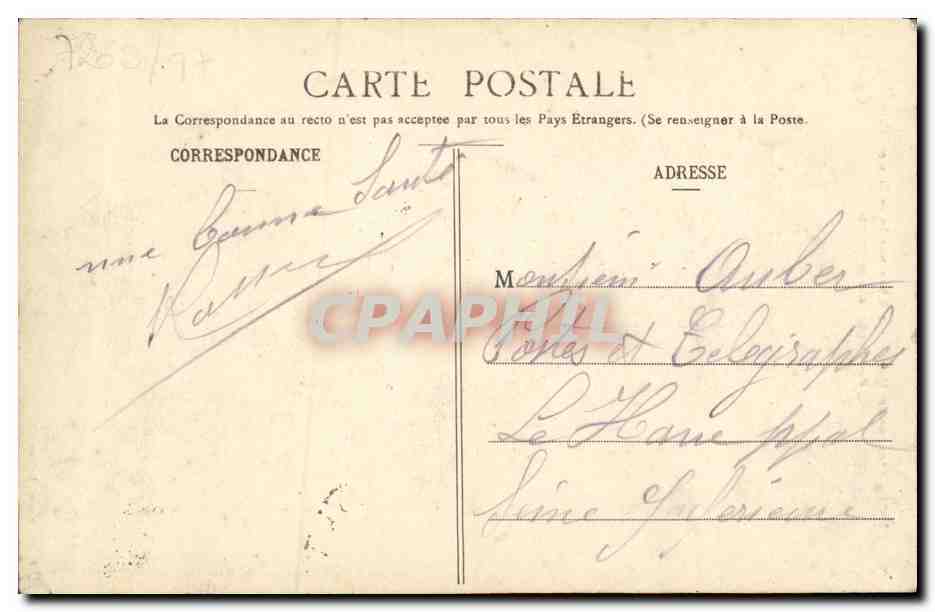 CPA Societe Anonyme des Habitations a bon marche de Livarot Pavillon de deux logements HLM — Rückseite