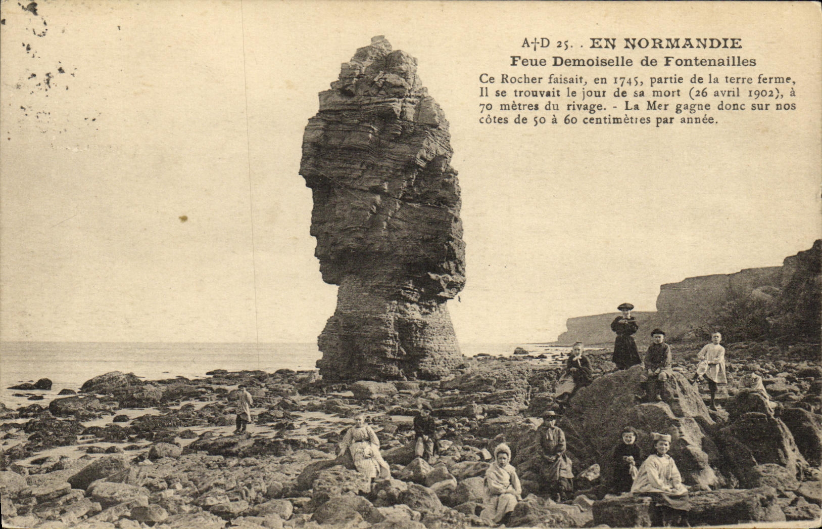 Feuille de Fontenailles — Rocher de Fontenailles — A. Dubosq, édit., Commes (Calvados)