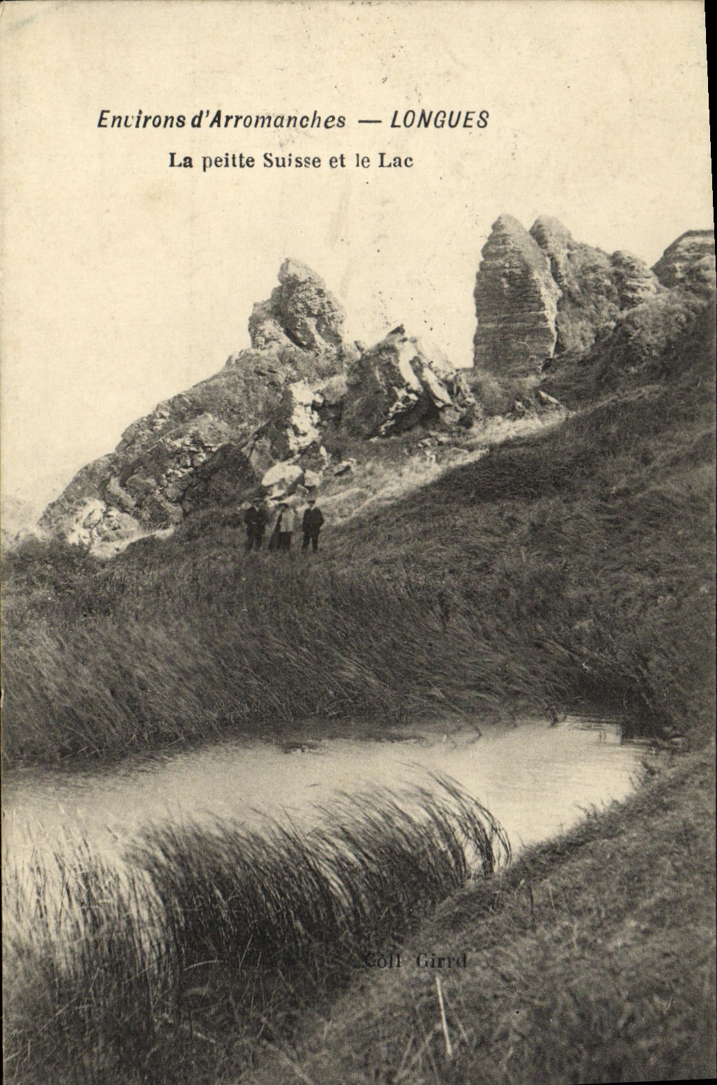 CPA Environs d Arromanches Longues La peitte Suisse et le Lac