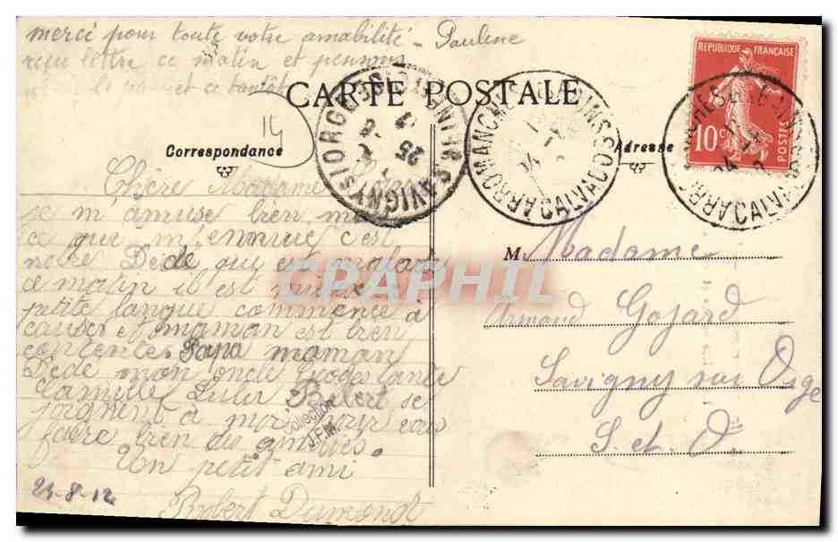 CPA Environs d Arromanches Longues La peitte Suisse et le Lac — Verso