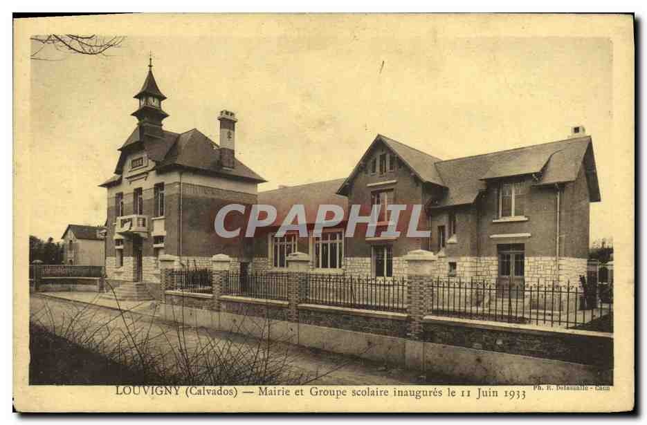 Louvigny (Calvados) — Mairie et Groupe scolaire inaugurés le 11 Juin 1933 — Ph. R. Inlassaille - Cagn