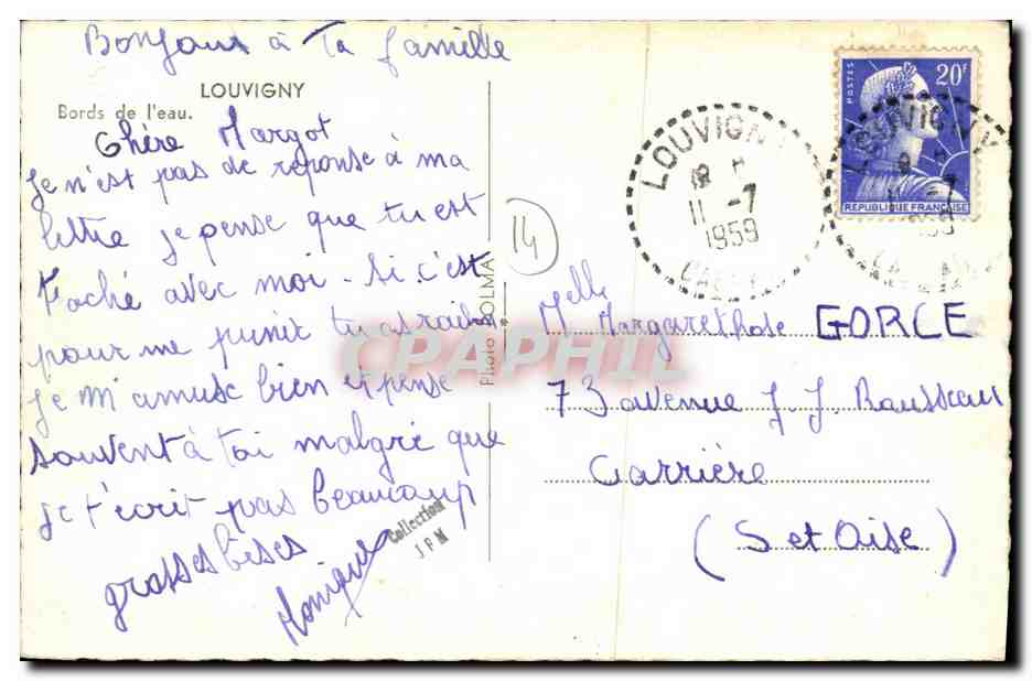 Bords de l'eau — Louvigny — éditeur inconnu — Rückseite