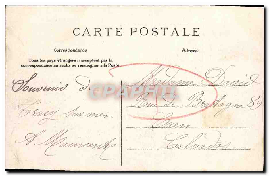 Le Château de Magny et l'Étang — La Normandie — La C.P.A. 131 — Reverso