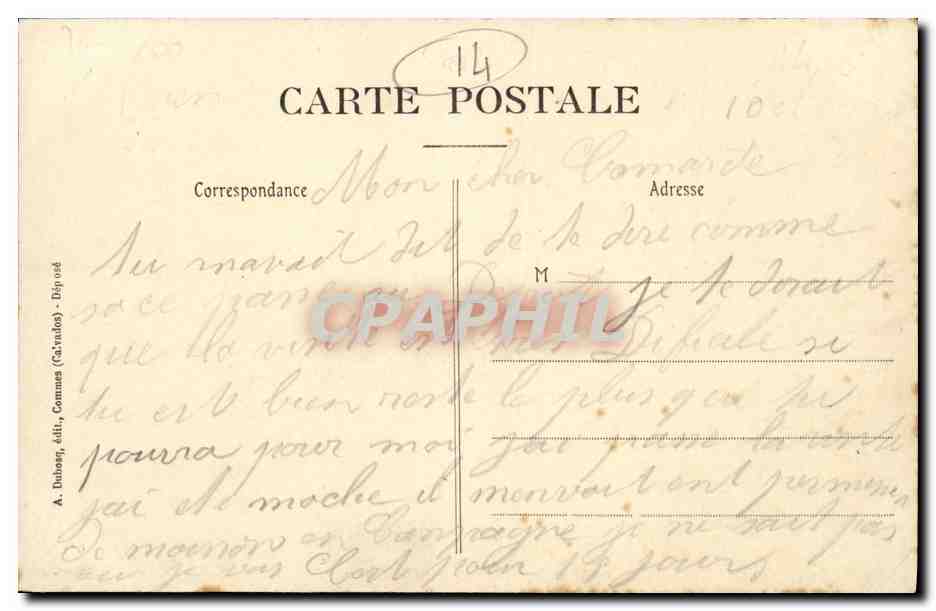 CPA Maisy Route d Igny L Ecole et la Gare du Tramway — Verso
