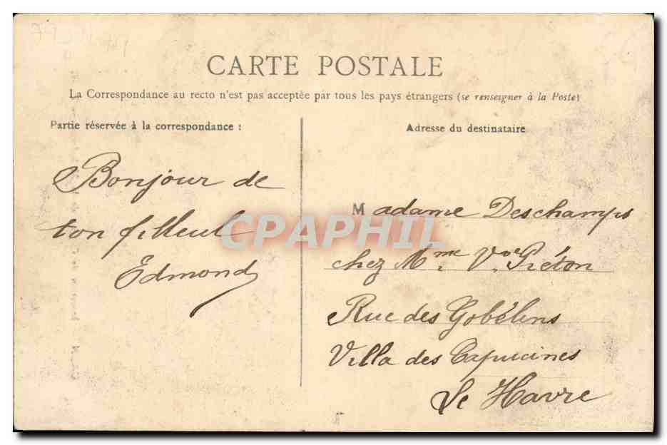 CPA Caen Interieur de l Eglise de la Maladrerie — Rückseite