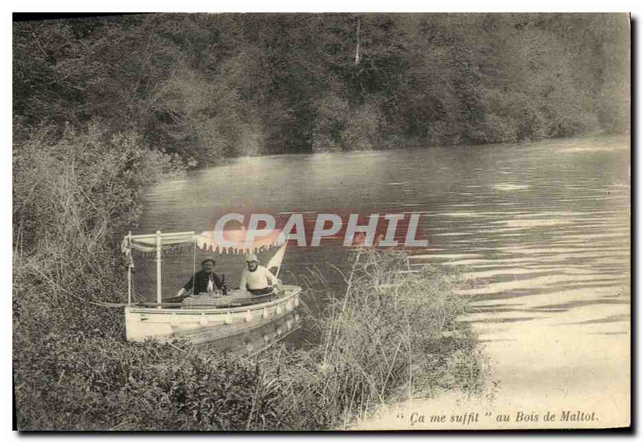 CPA Ca me suffit au Bois de Maltot Bateau