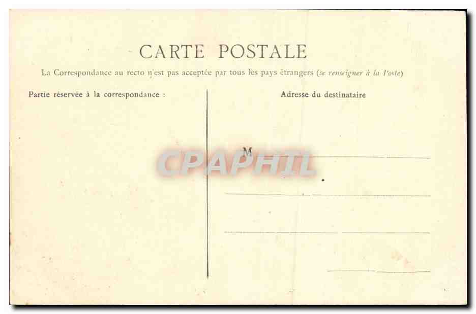 Château de Manneville (Calvados) — côté du Parc et des Étangs — Éditeur E F. — Rückseite