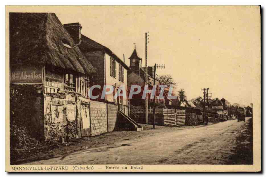 Manneville-la-Pipard (Calvados) — Entrée du Bourg — Éditeur : J. F. M.