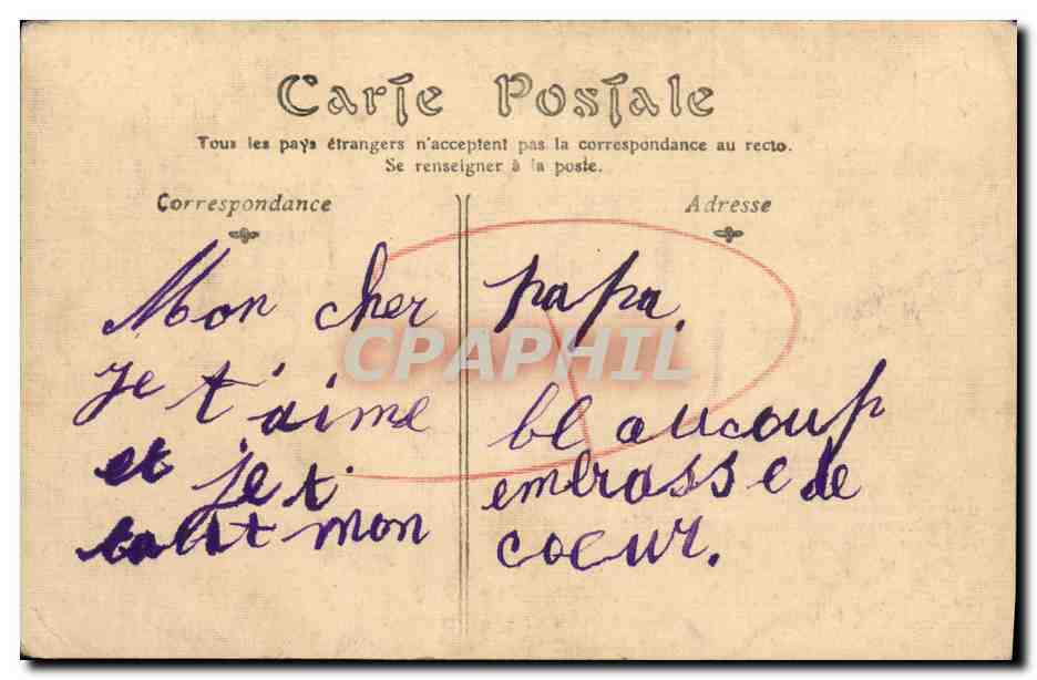 CPA Mesnil Guillaume La gare carte toilee  — Verso