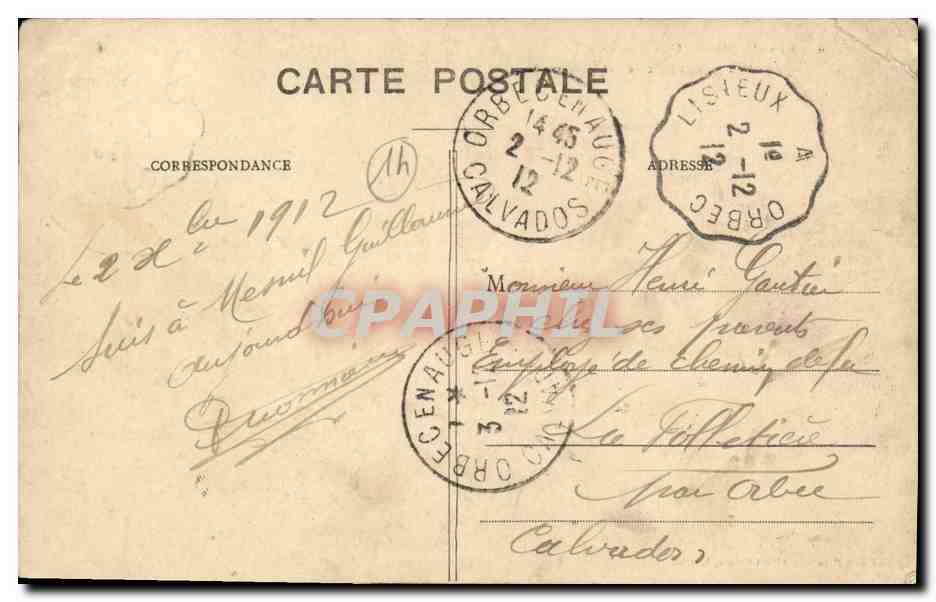 CPA Mesnil Guillaume Pavillon du Grade Cote Est — Verso