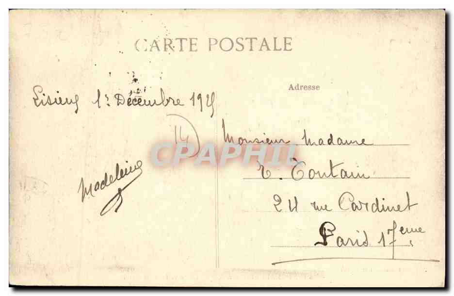 CPA Mensil Meauger Le Calvaire et la Grotte — Verso