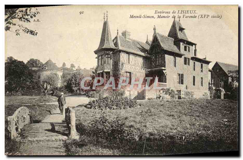 Mesnil-Simon, Schloss La Varenne (17. Jahrhundert) — Umgebung von LISIEUX — A.G. n°91