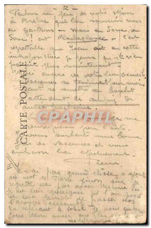 CPA Camp de Vacances de Meuvaines Association des Camps de Vacances ll rue Huyghons — Verso