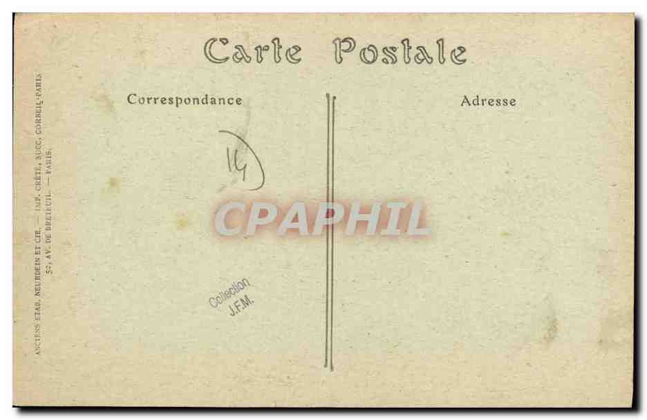 CPA Mezidon La Place Automobile — Verso