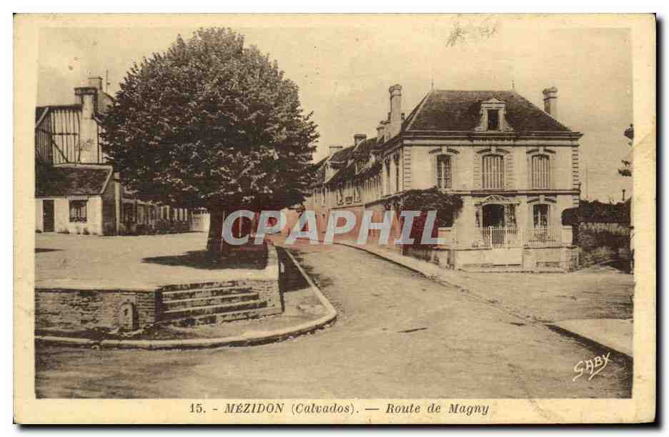 CPA Mezidon Route de Magny