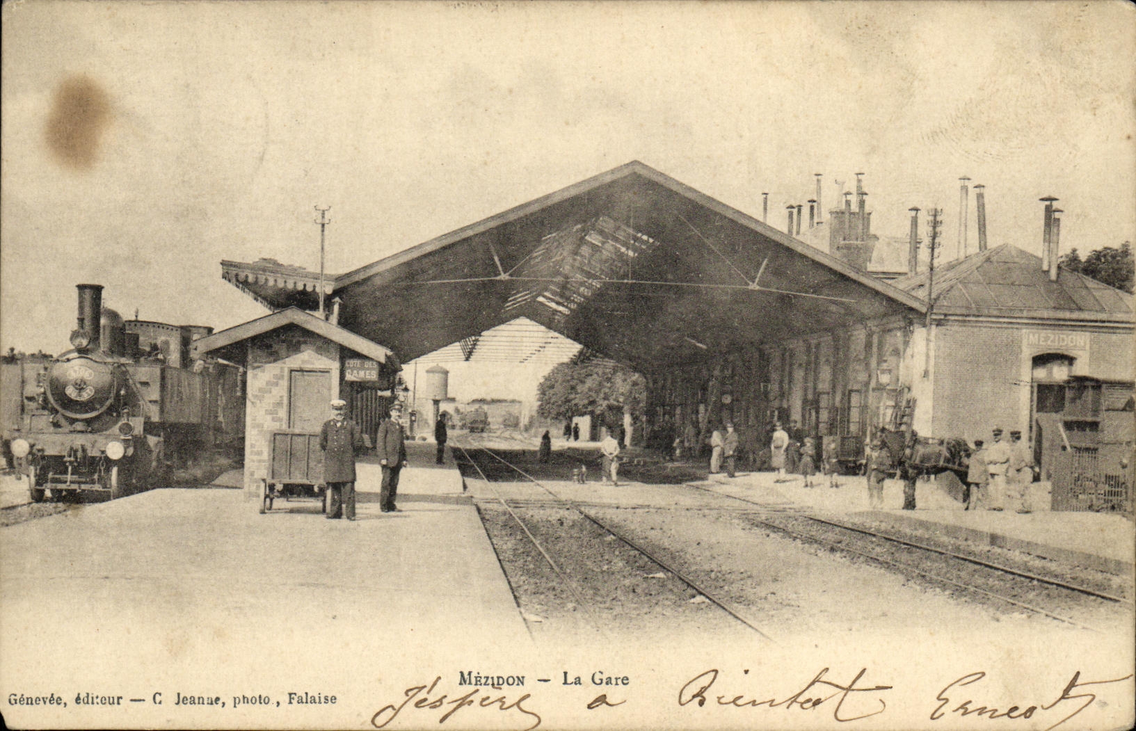 Mézidon — La Estación — Généveé, editor — C. Jeanne, foto, Falaise - Anverso