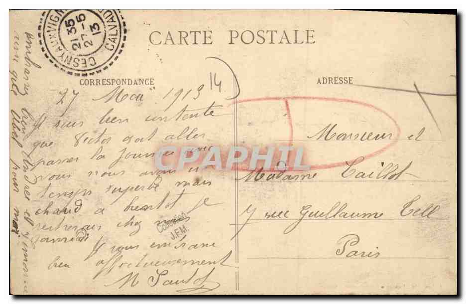 CPA Mezidon Le Bourg Enfants — Rückseite