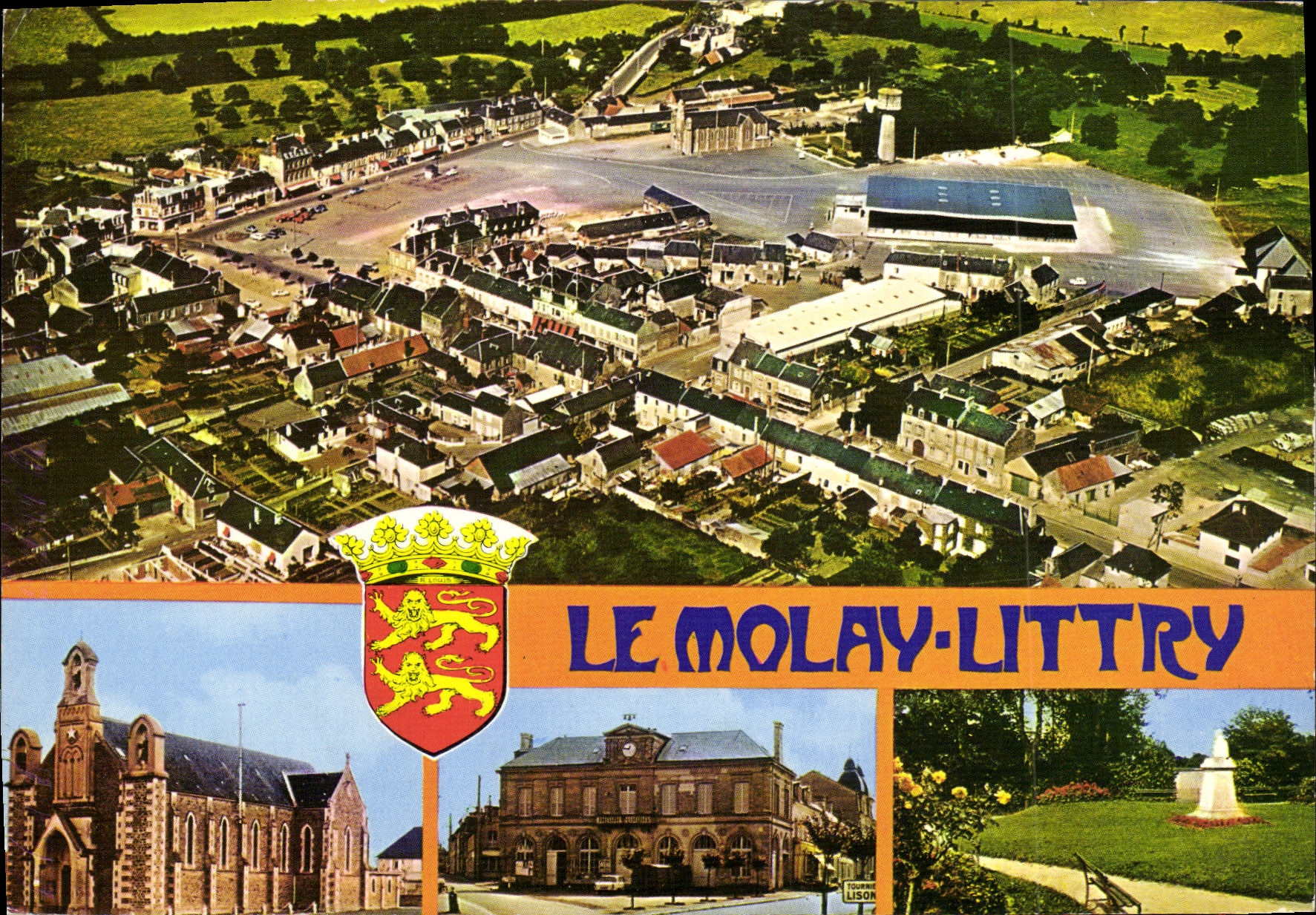 Le Molay-Littry — vue aérienne et monuments — éditeur Lison