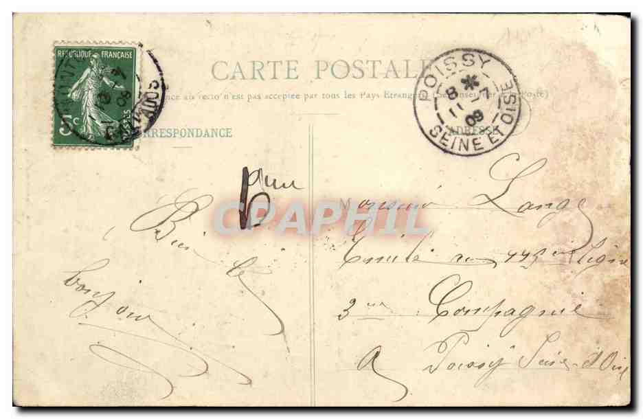 CPA Monchauvet Une Vue du Bourg — Verso