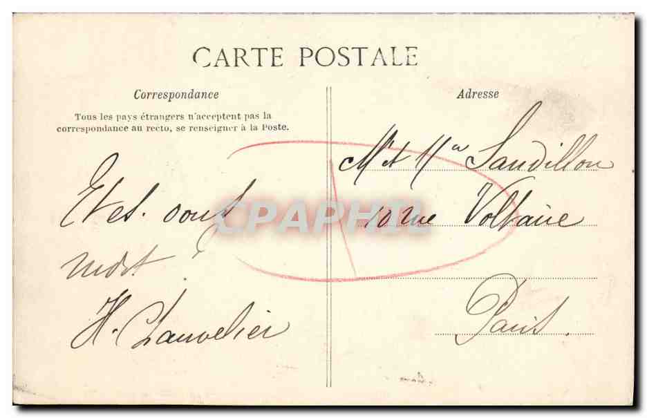 Château de Lisieux — Normandie — Dépôt Le Blond, Château Tendostillare — Verso