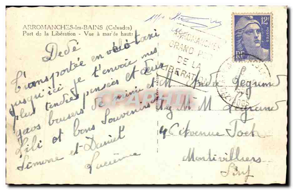 Arromanches-les-Bains — Vue à marée haute — éditeur Cim — Reverso