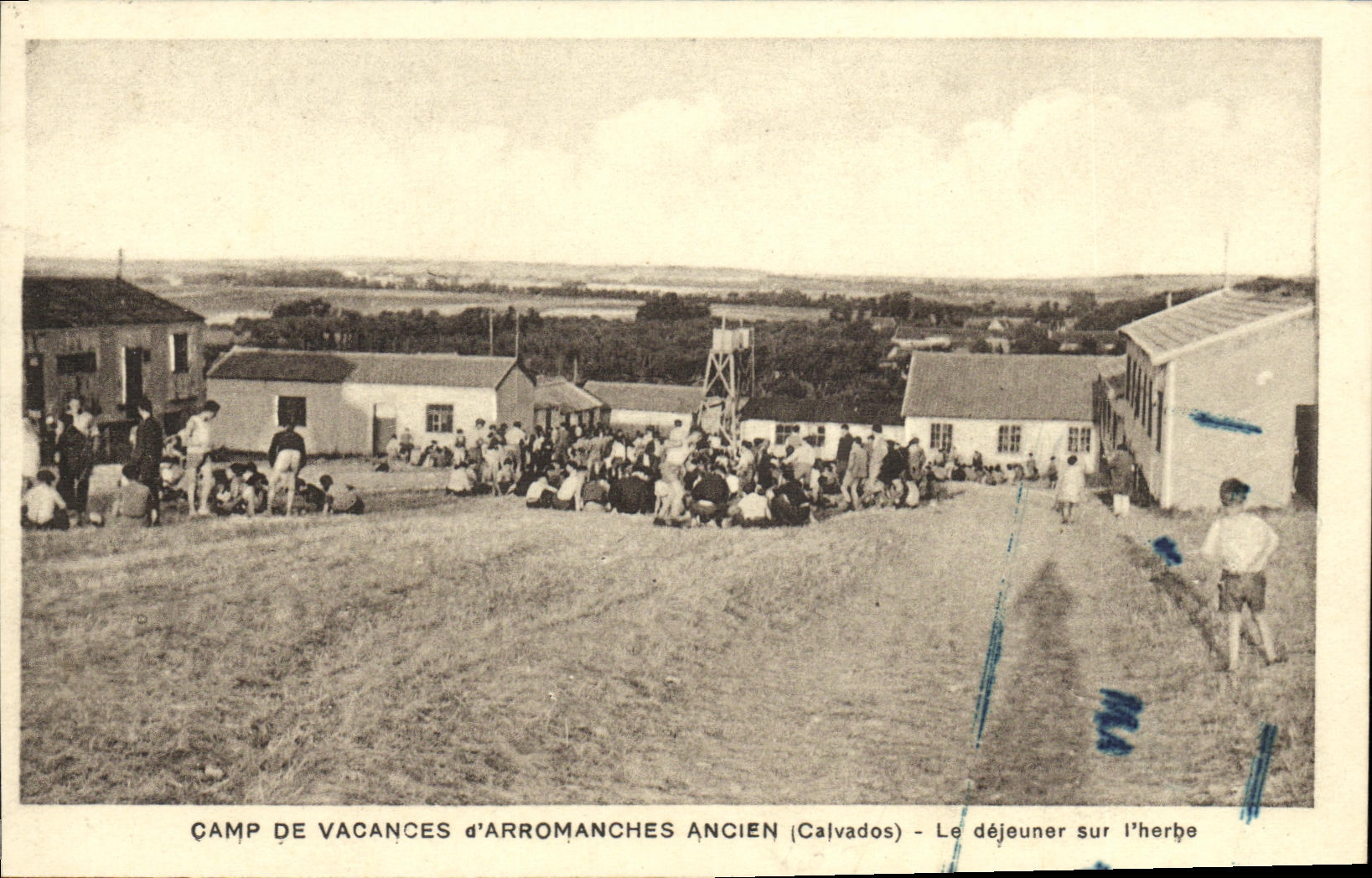 CPA Camp de Vacnces d Arromanches Ancien Le dejeuner sur l herbe