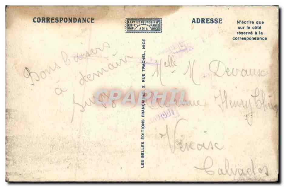 CPA Arromanches Vue Generale Prise des Falaises de Tracy — Rückseite