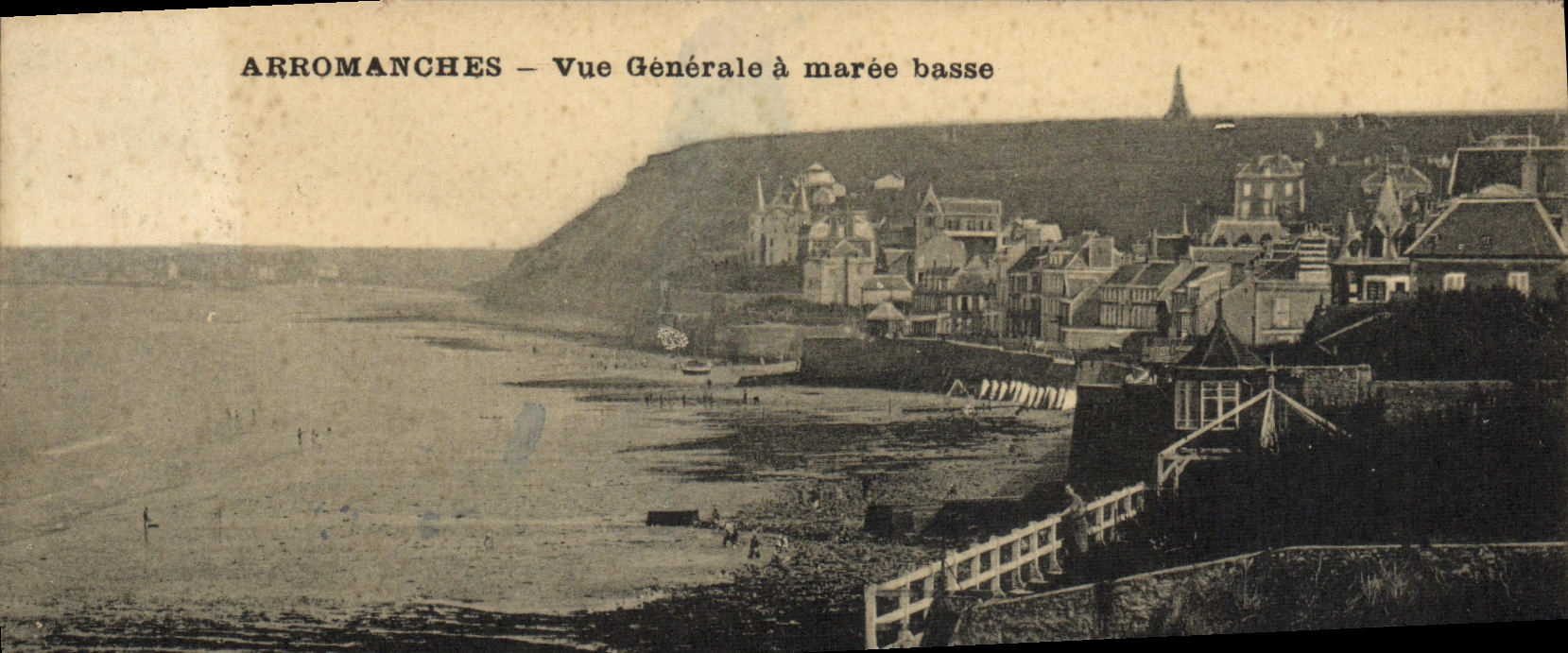 CPA Arromanches Vue Generale a Maree Basse