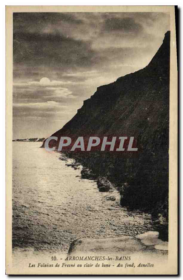 Les Falaises de Fresné au clair de lune - Arromanches-les-Bains — G. Arraud, Nantes