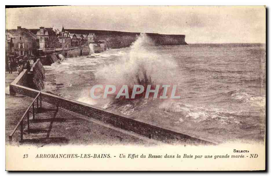 Arromanches-les-Bains — Un Effet du Ressac dans la Baie par une grande marée — Selecta ND