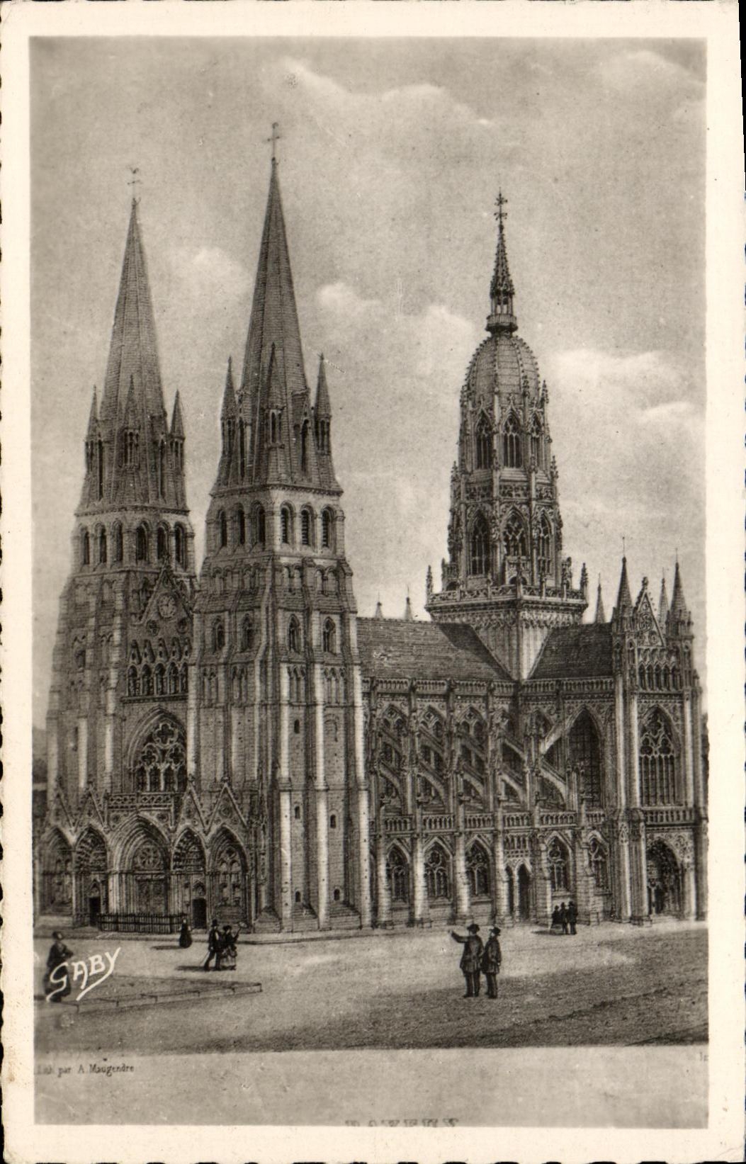 CPM Bayeux Rue Des Chanoines et la Cathedrale