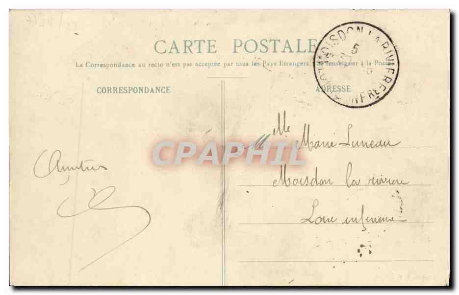 Bayeux - La Cathédrale, vue du Boulevard Sadi-Carnot — éditeur Baille Lion L.M., n° 56 — Verso