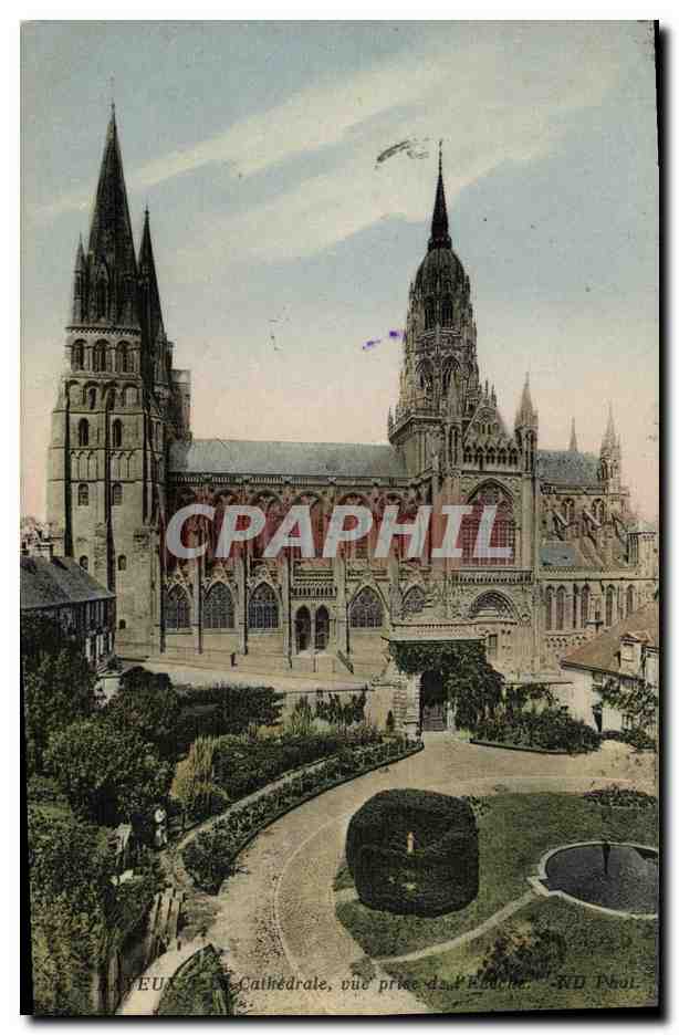 CPA Bayeux Vue prise de l eveche Cathedrale