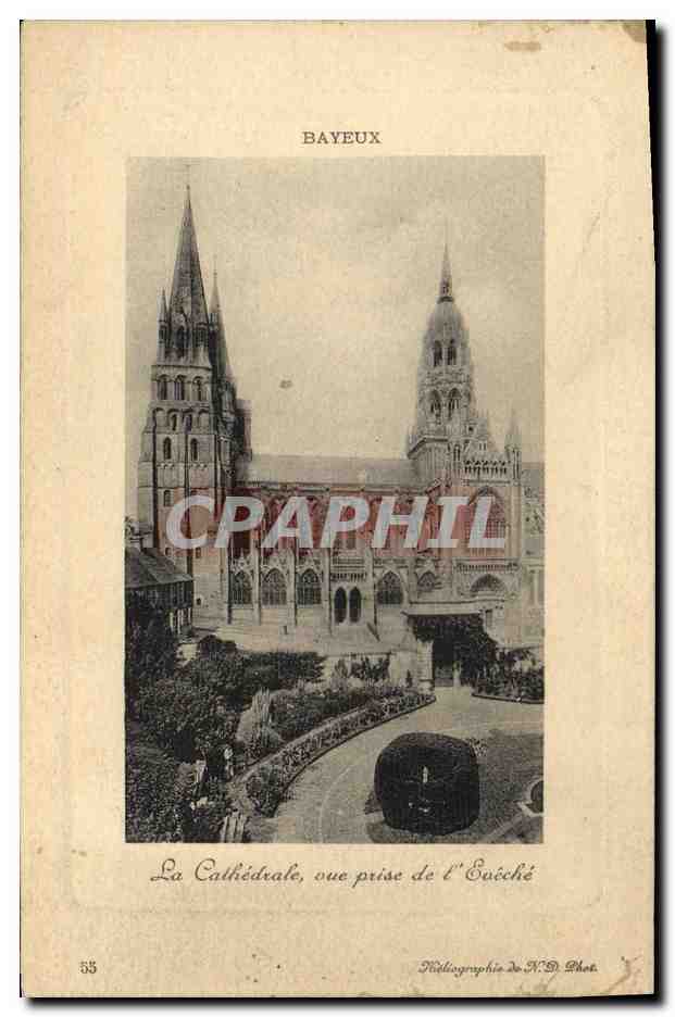 La Cathédrale, vue prise de l'Évêché — Bayeux — Photographe K.D. Phot.