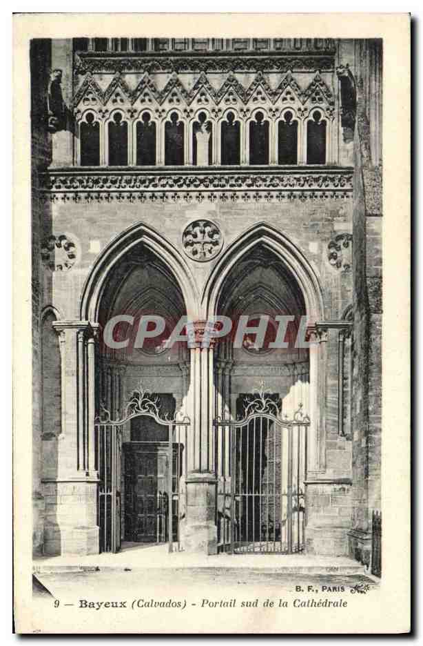 CPA Bayeux Portail Sud De La Cathedrale