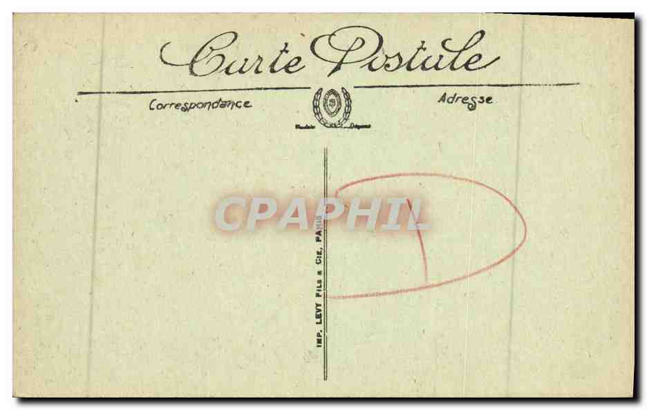 Bayeux — La Cathédrale prise de l'Ancien Évêché — LL. — 1922 — Reverso