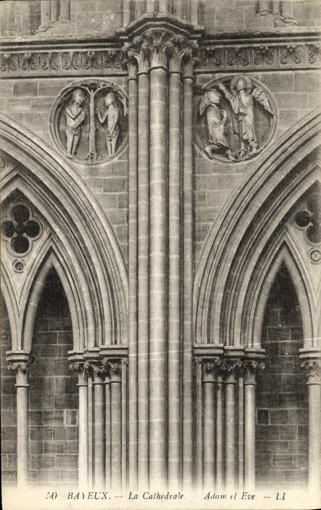 Bayeux — La Cathédrale — Adam et Ève — L1