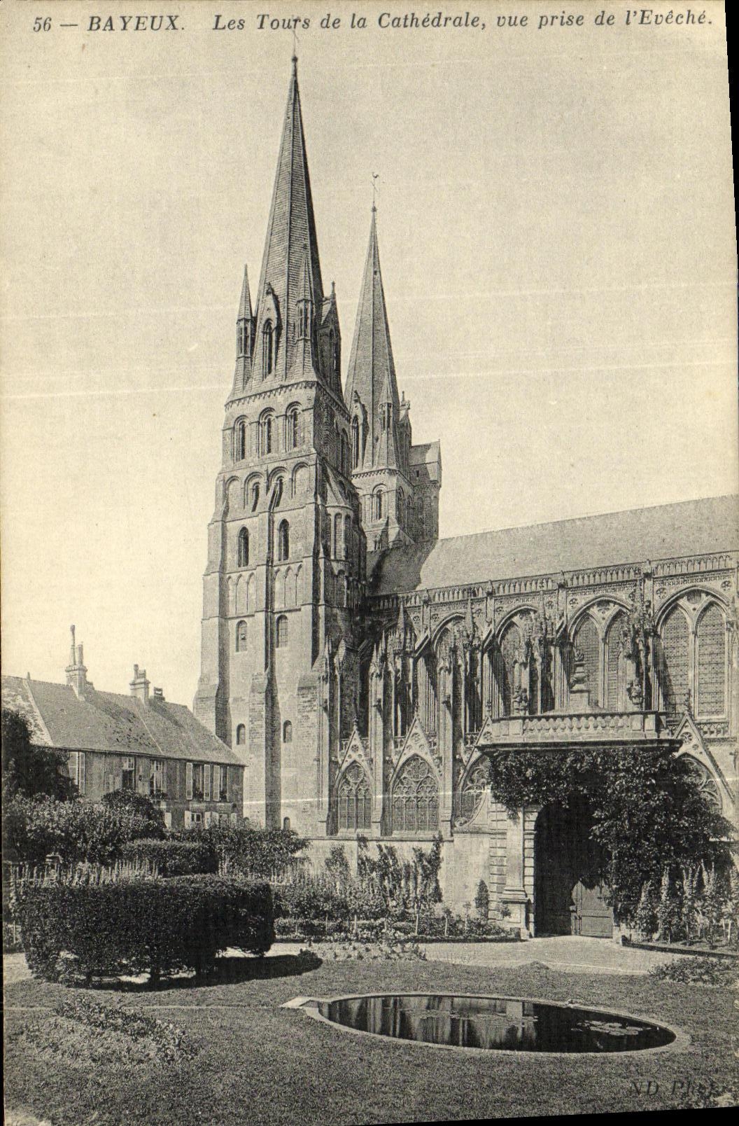 Bayeux — Les Tours de la Cathédrale, vue prise de l'Evêché — ND PIERRE