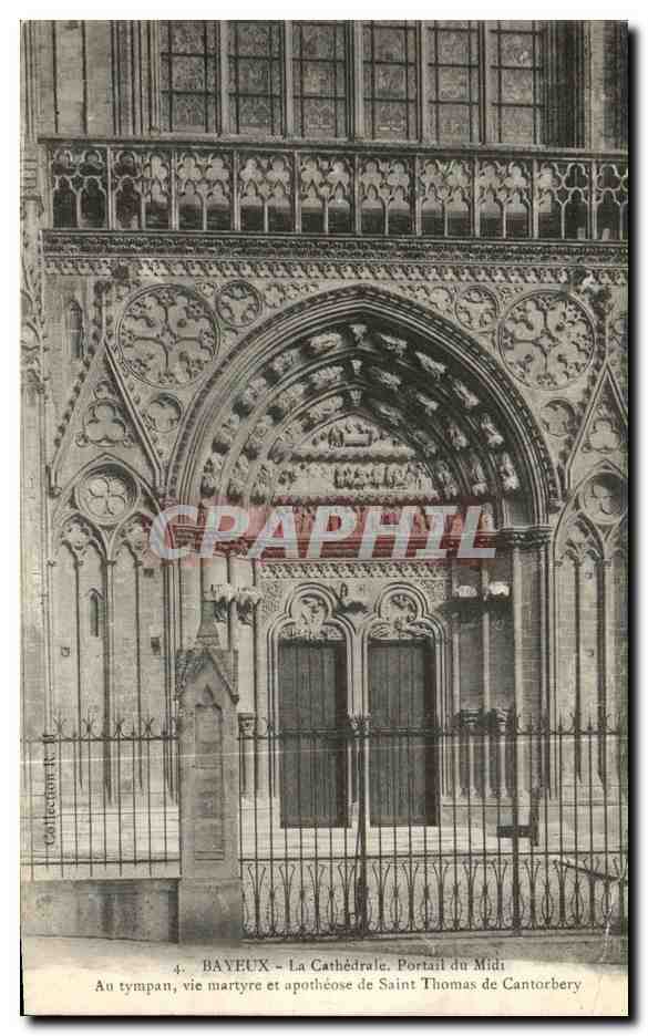 CPA Bayeux La Cathedrale Portail du Midi