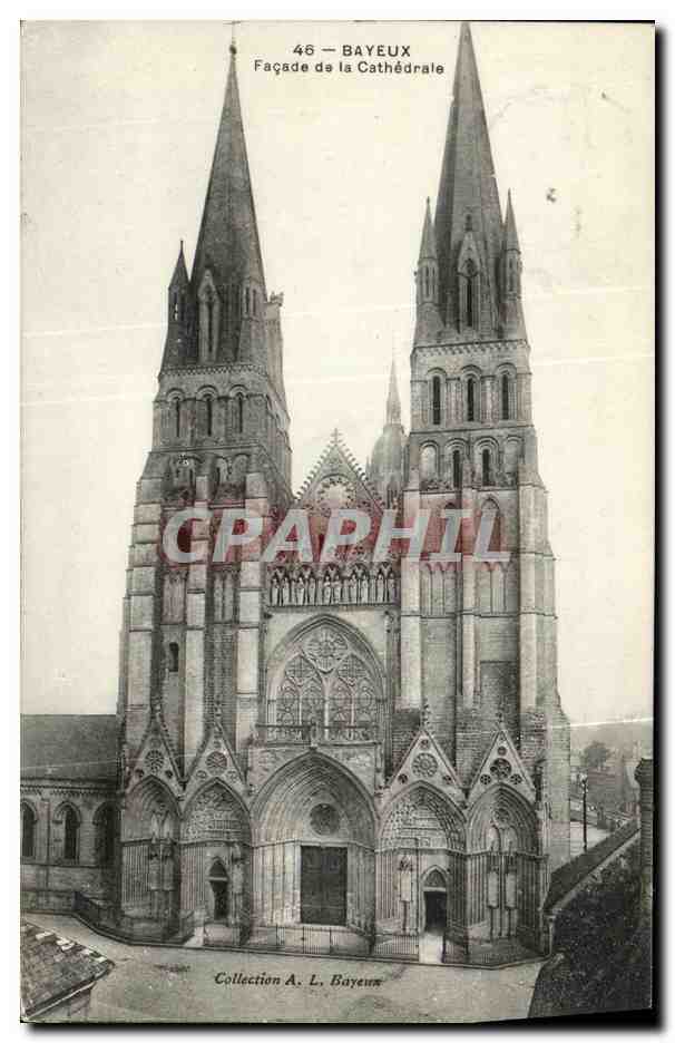 Bayeux — Façade de la Cathédrale — Collection A. L. Bayeux